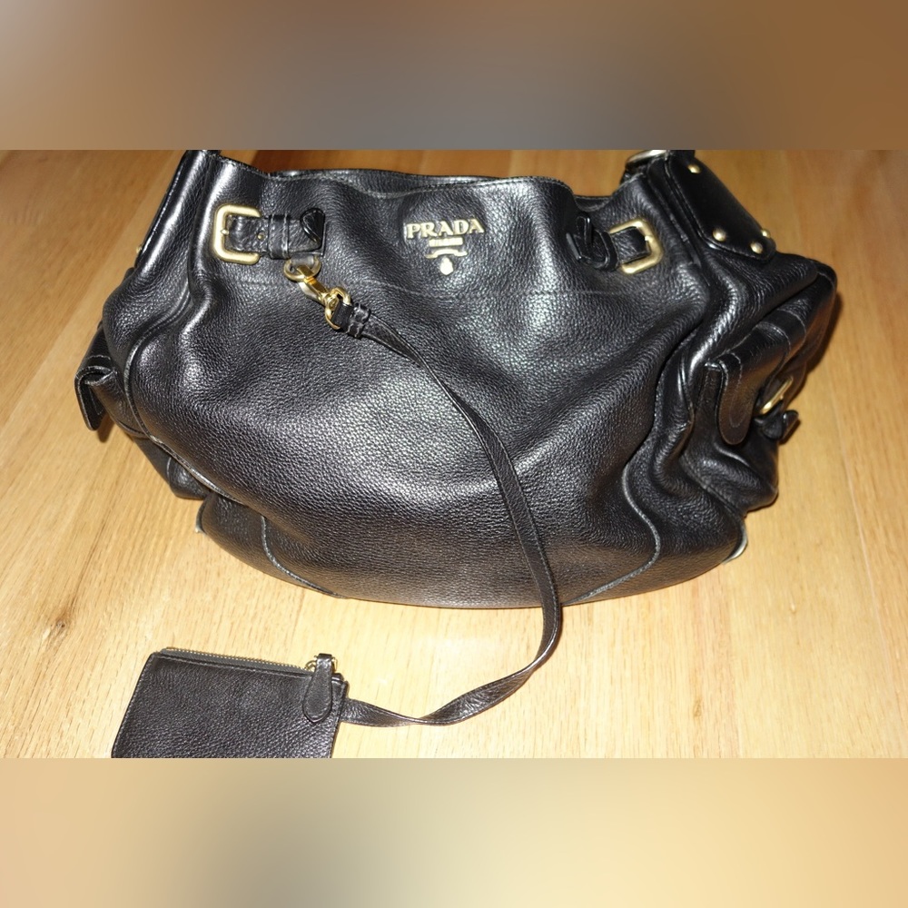 Prada Side Pockets Hobo Vitello Daino - Picture 2 of 7